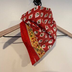 Indian block print neck scarf | 20"x20" | Kerchief | Small scarf